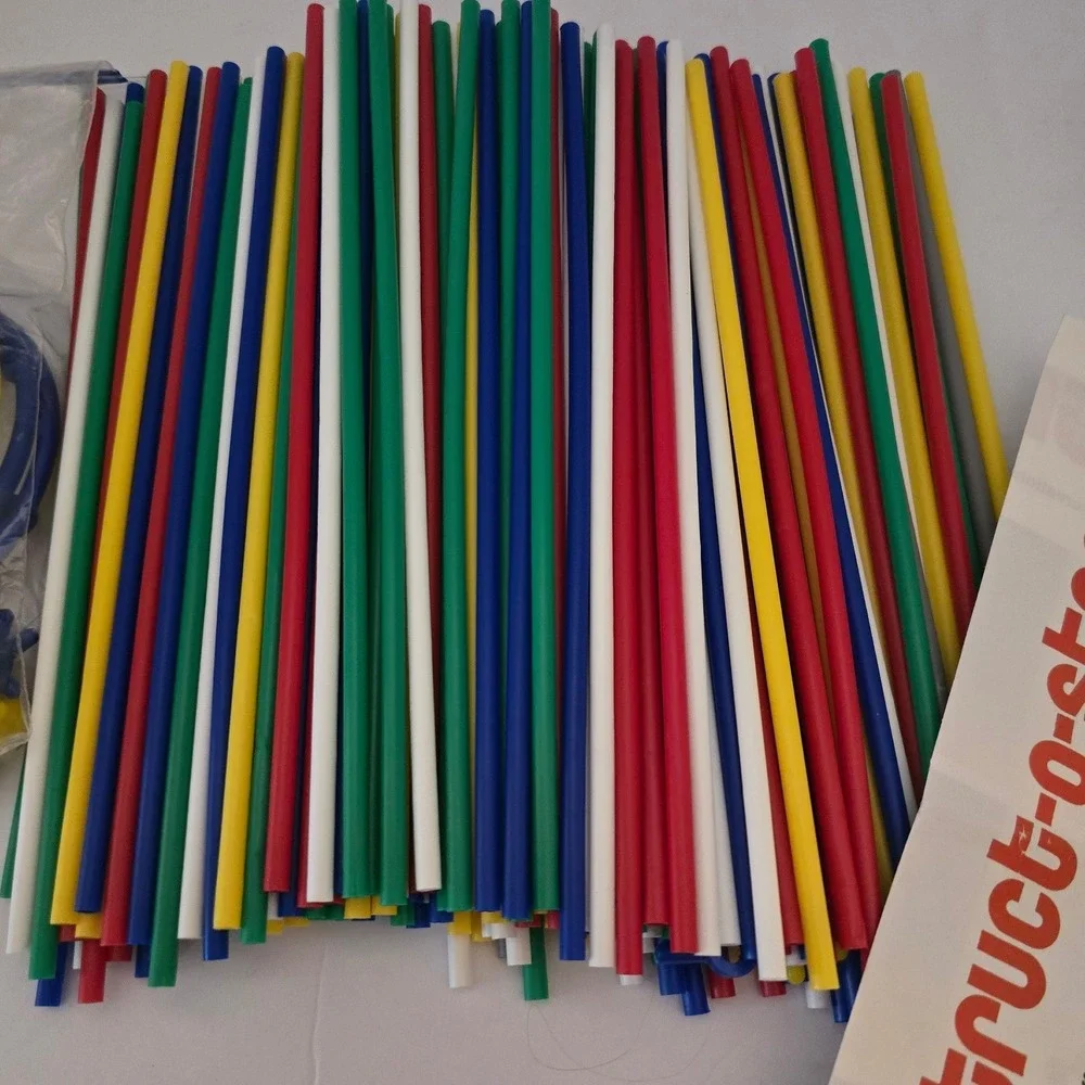 Vintage Construct-o-straws Building Set STEM Educational Toy Multi